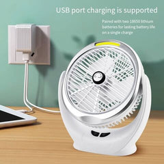 Mini Desktop Fan With LED Lights