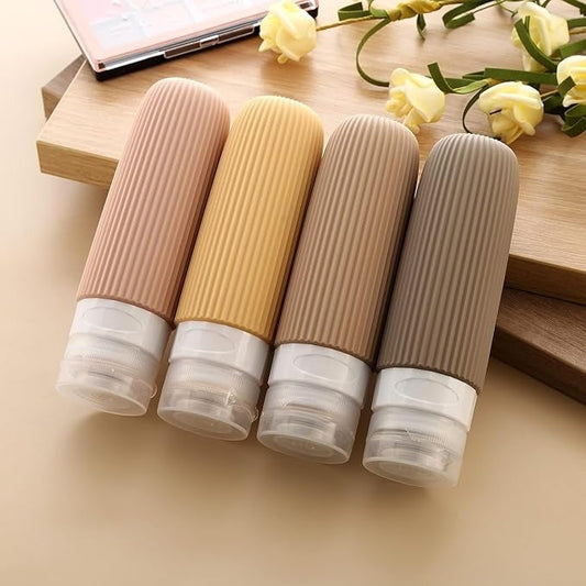 4-Pack Leak-Proof Silicone Travel Bottles