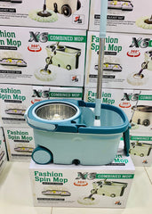 High Quality Automatic Rotating Mop & Bucket With steel Bucket and Wheels