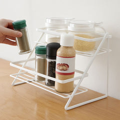 Double layer kitchen storage rack