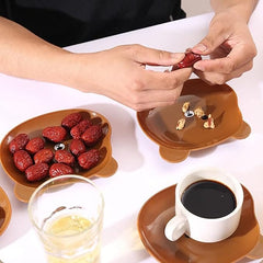 Set of 8 Mini Bear-Shaped Serving Plates