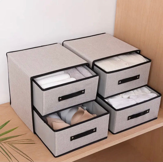 2 Drawer Fabric Storage Box