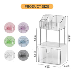 2 Tier Cosmetics and Skincare Organiser With Drawer