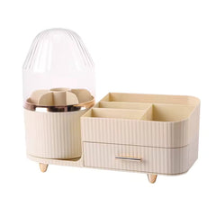 360° Rotating Cosmetic Storage Box — Multi-Compartment Makeup Organizer