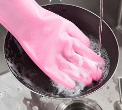 SILICONE DISH WASHING GLOVES ( Pair )