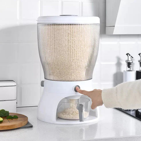 ROTATING MULTIPURPOSE 4 PORTIONS DISPENSER FOR RICE , CEREAL , LENTILS ETC