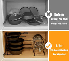 5-Tier Heavy-Duty Pan and Pot Organizer Rack