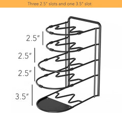 5-Tier Heavy-Duty Pan and Pot Organizer Rack