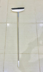 3-in-1 floor scrub brush with long handle.
