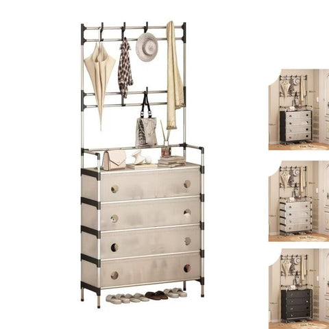 4 Layer Shoe Rack Plus Clothes Rack – Home Solutions
