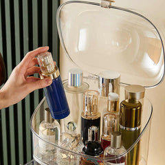 Transparent Desk Makeup Organizer – Clear Acrylic Vanity Storage