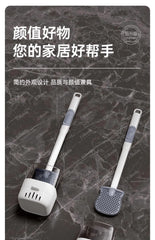 Silicone Toilet Brush With Transparent Cover