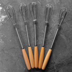 Mini Egg Beater With Wooden Handle
