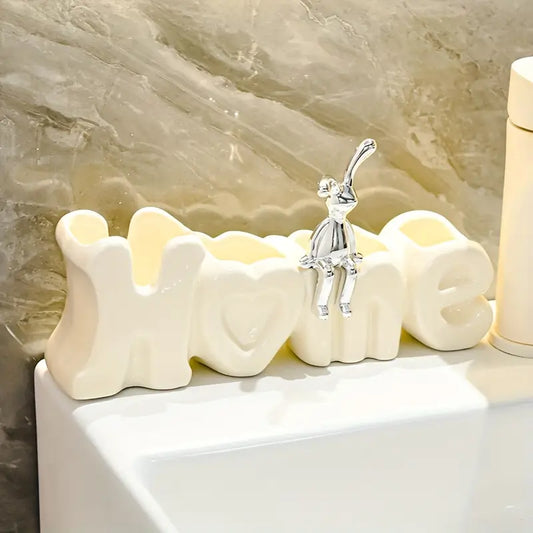 Ceramic Toothbrush Holder (HOME DESIGN)