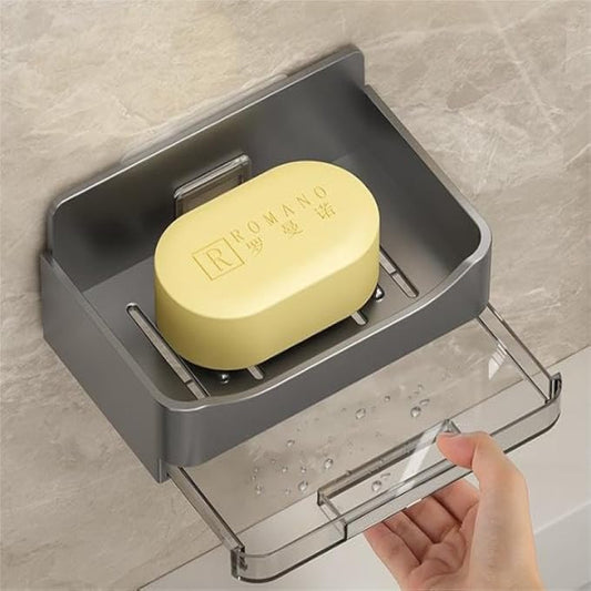 Wall Mounted Soap Dish With Drainage Tray