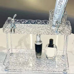 Diamond Pattern 2-Tier Acrylic Rack