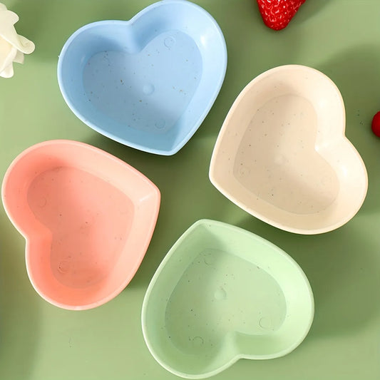 4-Pack Heart-Shaped Mini Serving Plates