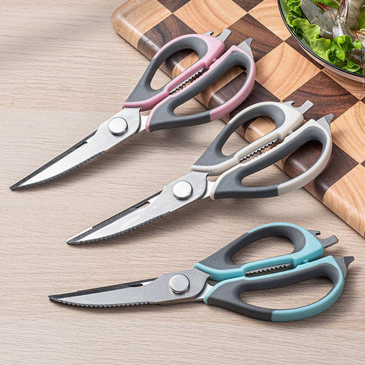 6-in-1 Stainless Steel Kitchen Scissors with Stand