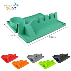 Silicone Utensil Spoon Holder with Heat-Resistant Drip Pad
