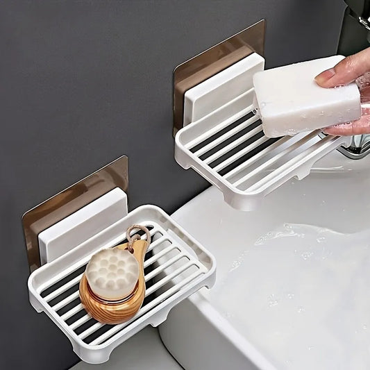 1pc Wall Mounted Plastic Soap Holder