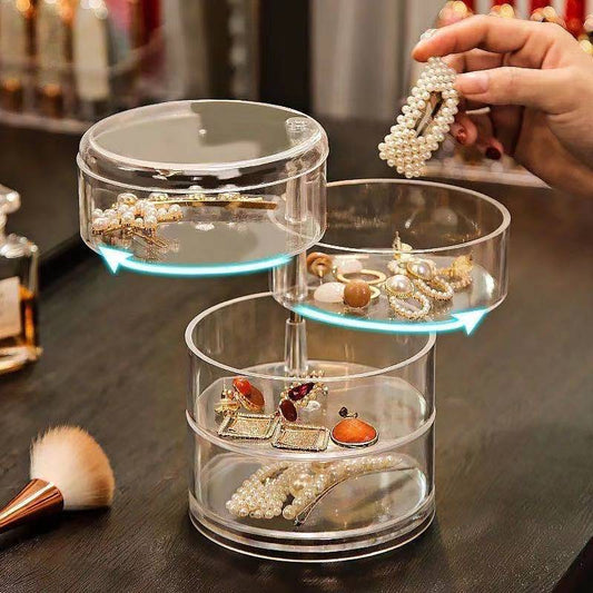 360 rotate 4 layer Acrylic jewelry storage box