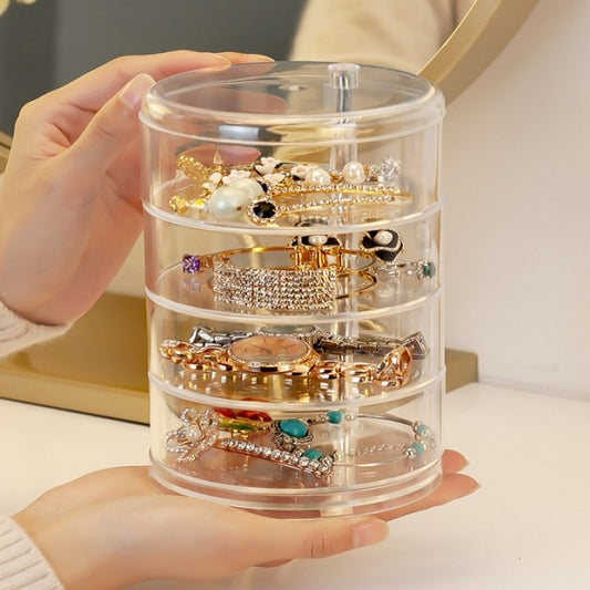 360 rotate 4 layer Acrylic jewelry storage box