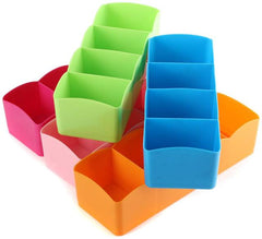 Plastic 5 Grid Drawer Organiser Box