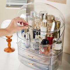 Transparent Desk Makeup Organizer – Clear Acrylic Vanity Storage