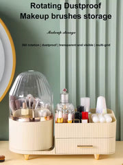 360° Rotating Cosmetic Storage Box — Multi-Compartment Makeup Organizer