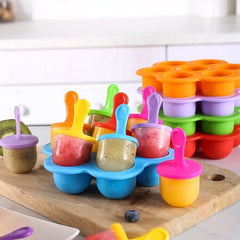 Silicone 7 Grids Multicolour Ice Cream Mold