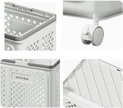 Portable Foldable Laundry Basket with Wheels | Rolling High-Capacity PP Hamper