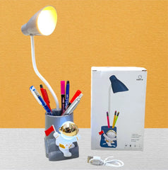LED Desk Lamp with Penholder, Dual Light (Astronaut design)