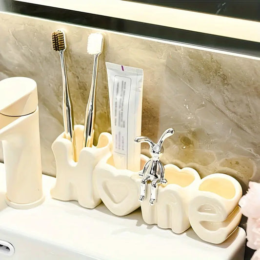 Ceramic Toothbrush Holder (HOME DESIGN)