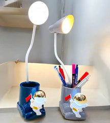 LED Desk Lamp with Penholder, Dual Light (Astronaut design)