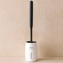 Toilet bowl brush with holder – silicone bristles, non-slip handle video