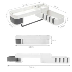 Extendable Bathroom Corner Shelf