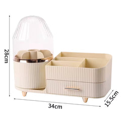360° Rotating Cosmetic Storage Box — Multi-Compartment Makeup Organizer