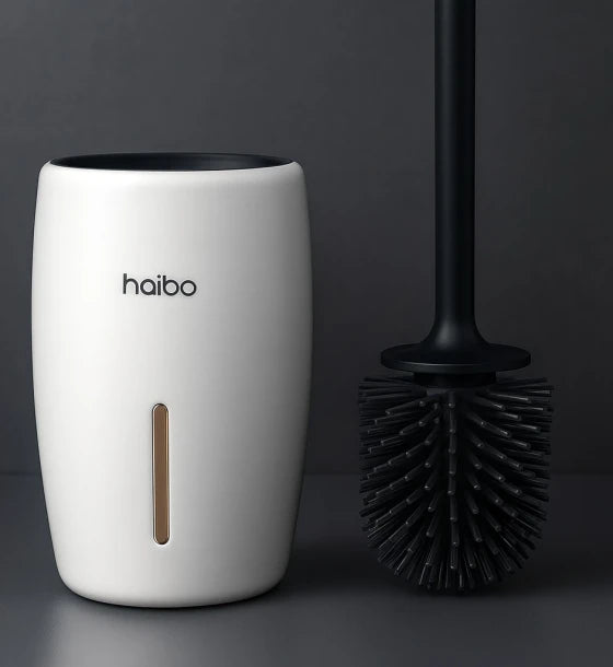 Toilet bowl brush with holder – silicone bristles, non-slip handle video