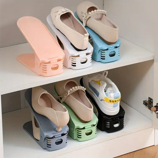 Adjustable Double-Layer Shoe Rack