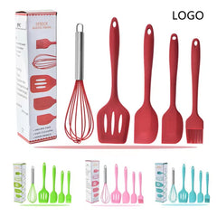 Luxury 5-Piece Silicone Baking Utensil Set – Heat-Resistant, Non-Stick, Premium Kitchen Tools