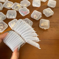 Transparent Mini Jewelry Storage Box (Pack of 10)