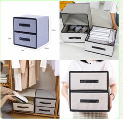 2 Drawer Fabric Storage Box