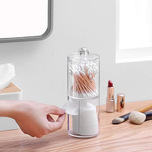 2 In 1 Acrylic Cotton Swab Holder
