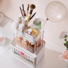 2 Tier Cosmetics and Skincare Organiser With Drawer