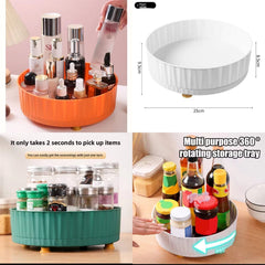 Rotating Makeup Organizer Tray With Stand