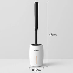 Toilet bowl brush with holder – silicone bristles, non-slip handle video