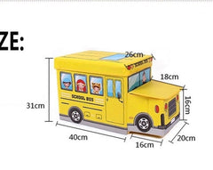 School Bus Design Storage Box-Yellow