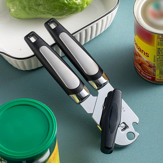 Stainless Steel Manual Can Opener Plus Bottle Opener