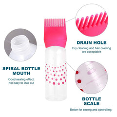 Hair oil applicator comb bottle 120ml