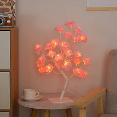 LED Rose Tree Night Light – Pink